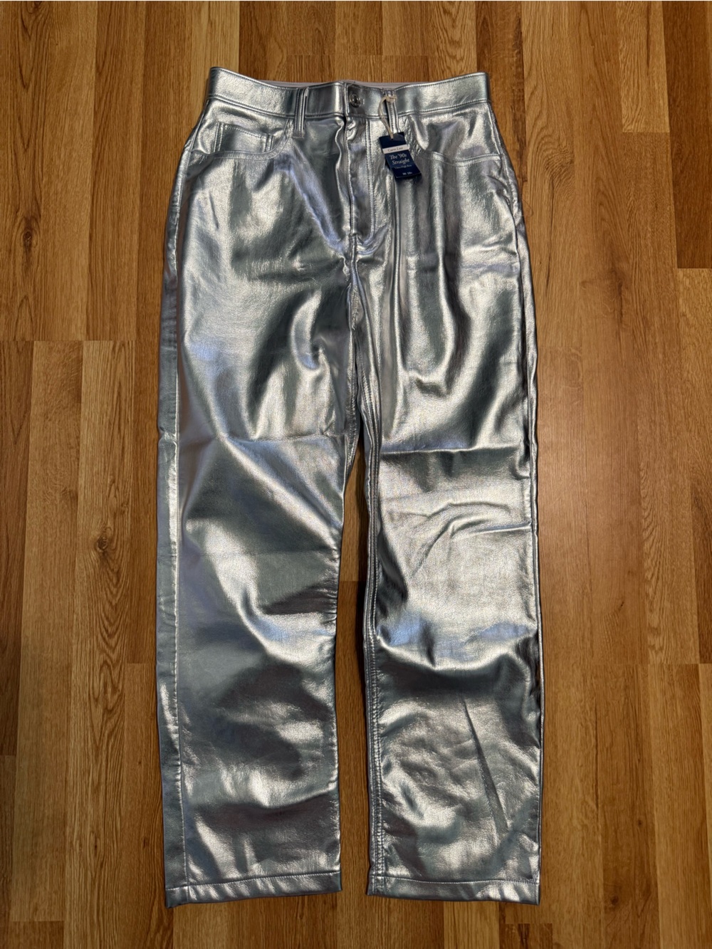 Abercrombie & Fitch Silver '90s Straight Ultra High-Rise Pants